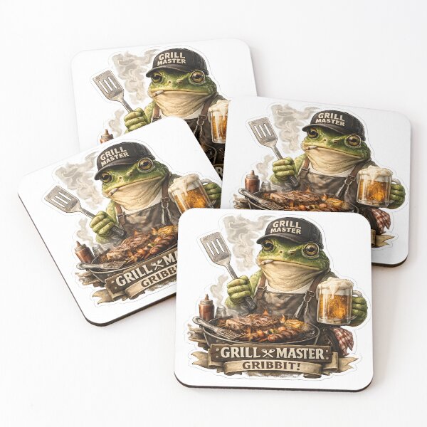 Item preview, Grill Master Ribbit | Funny BBQ Frog designed and sold by TinyWeird.