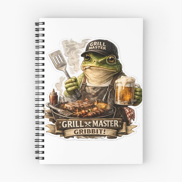 Item preview, Grill Master Ribbit | Funny BBQ Frog designed and sold by TinyWeird.