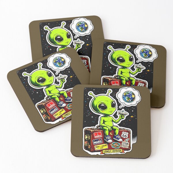 Item preview, Lonely Voyager | Retro Alien Lonely Voyager designed and sold by AstronautMerch.