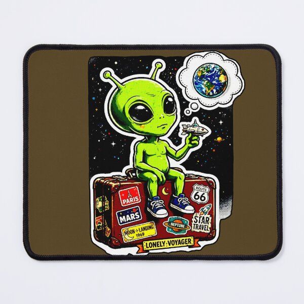 Item preview, Lonely Voyager | Retro Alien Lonely Voyager designed and sold by AstronautMerch.