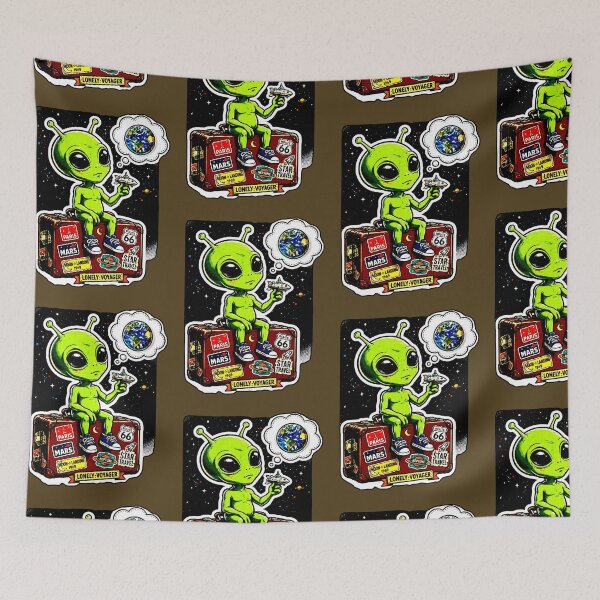 Item preview, Lonely Voyager | Retro Alien Lonely Voyager designed and sold by AstronautMerch.