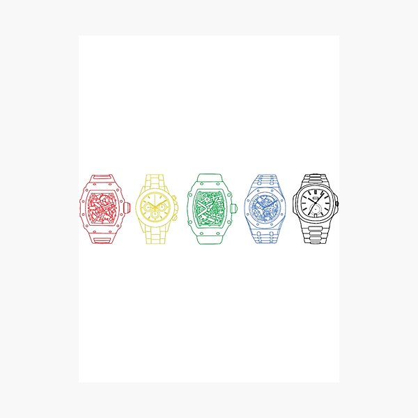 Item preview, Rainbow Watch Outlines Design designed and sold by Kirkspringfr.