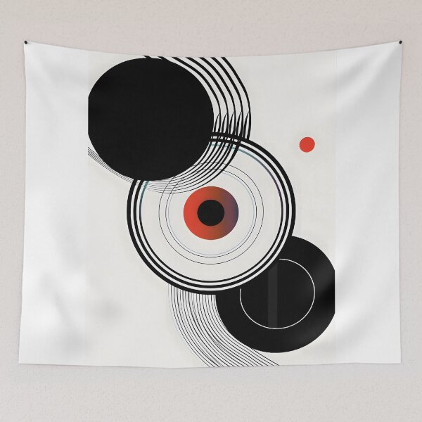 Item preview, Abstract Concentric Spheres & Line Art designed and sold by juliantomarwa12.