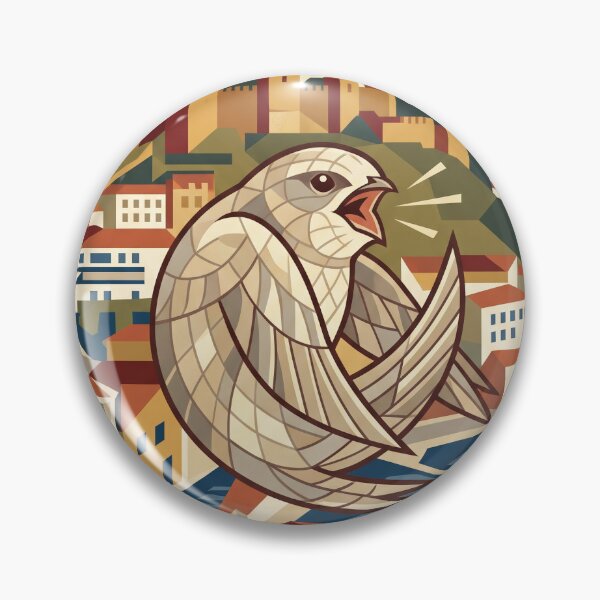 Item preview, LISBOA Vintage Travel Illustration - Geometric Swallow Calling in a Coastal Capital designed and sold by ZUMERI.