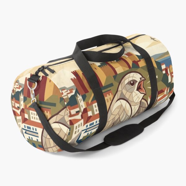Item preview, LISBOA Vintage Travel Illustration - Geometric Swallow Calling in a Coastal Capital designed and sold by ZUMERI.