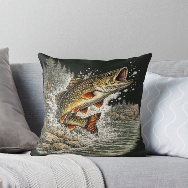 Item preview, Vintage Brook Trout – Premium Freshwater Fishing Illustration designed and sold by Northbound Trail.