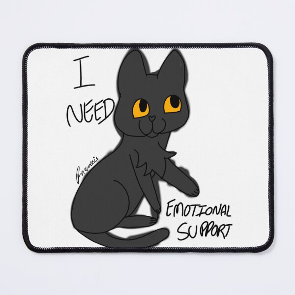 Item preview, Poorly Drawn Cat - I need emotional support designed and sold by Raquesis.