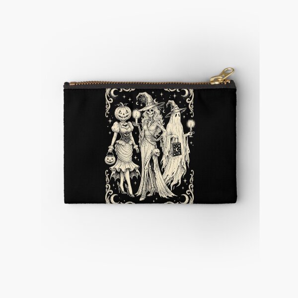 Item preview, Vintage Gothic Halloween Witches Skeleton Ghost and Pumpkin Head Art designed and sold by ArcaneArtistry.