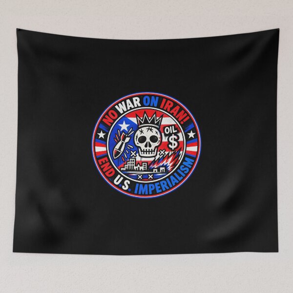 Item preview, No War on Iran! End U.S. Imperialism (Puerto Rican Version) designed and sold by DIRTYDUNNZ.