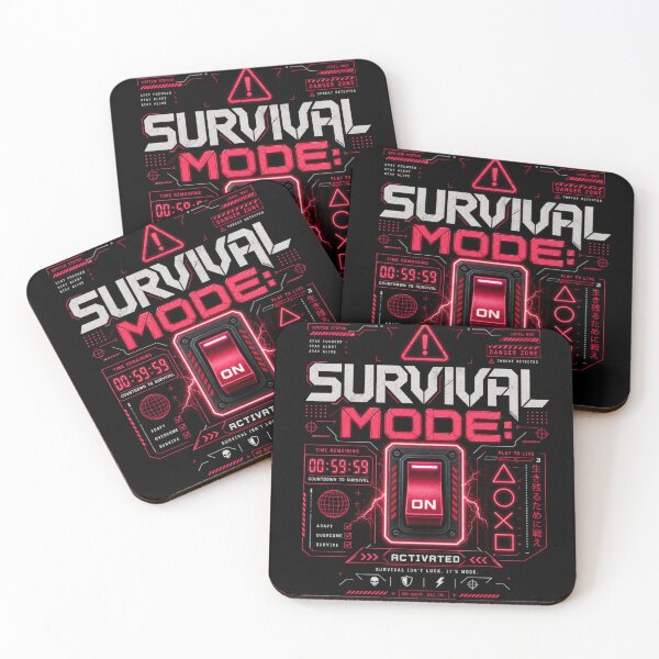 Item preview, Survival Mode | Minimalist Motivational Typography T-Shirt designed and sold by rushaib.