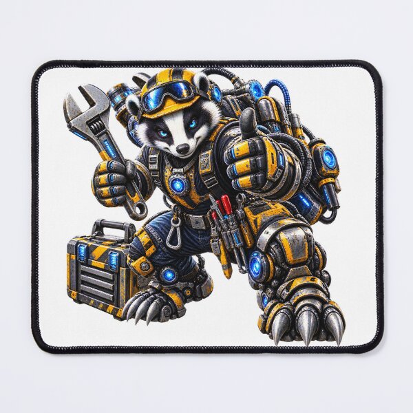Item preview, Steel Badger Industrial Maintenance Technician – Mechanical Animal Worker designed and sold by SteelCoat Studio.