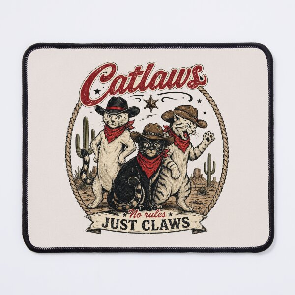 Item preview, Vintage Cowboy Cat, Western Cats Humor, Retro Wild West Animal designed and sold by Quiajia.