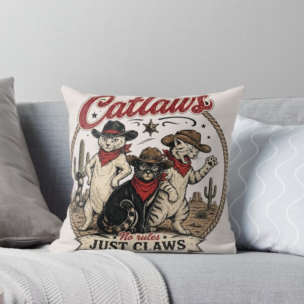 Item preview, Vintage Cowboy Cat, Western Cats Humor, Retro Wild West Animal designed and sold by Quiajia.