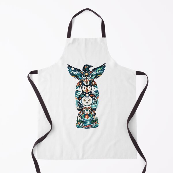 Item preview, Northern Totem Raven Puffin Snowy Owl designed and sold by Wild Creative Art.