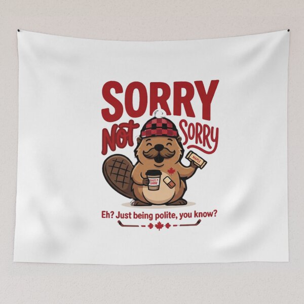 Item preview, Sorry Eh, Not Sorry — Funny Canadian Beaver T-Shirt | Polite Attitude Tee designed and sold by Canadian Spirit.