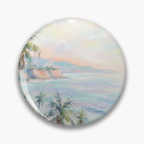Item preview, Palm Trees at Sunset – Watercolor Coastal Wall Art designed and sold by FawnFeatherCo.