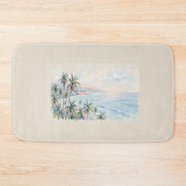 Item preview, Palm Trees at Sunset – Watercolor Coastal Wall Art designed and sold by FawnFeatherCo.