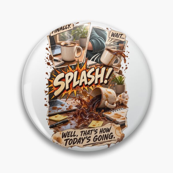 Item preview, Coffee Down – Funny Morning Disaster Comic designed and sold by Golden Era Studio.