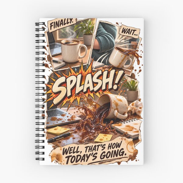 Item preview, Coffee Down – Funny Morning Disaster Comic designed and sold by Golden Era Studio.