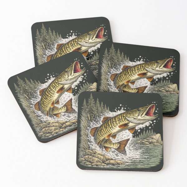 Item preview, Vintage Muskellunge – Premium Freshwater Fishing Illustration designed and sold by Northbound Trail.