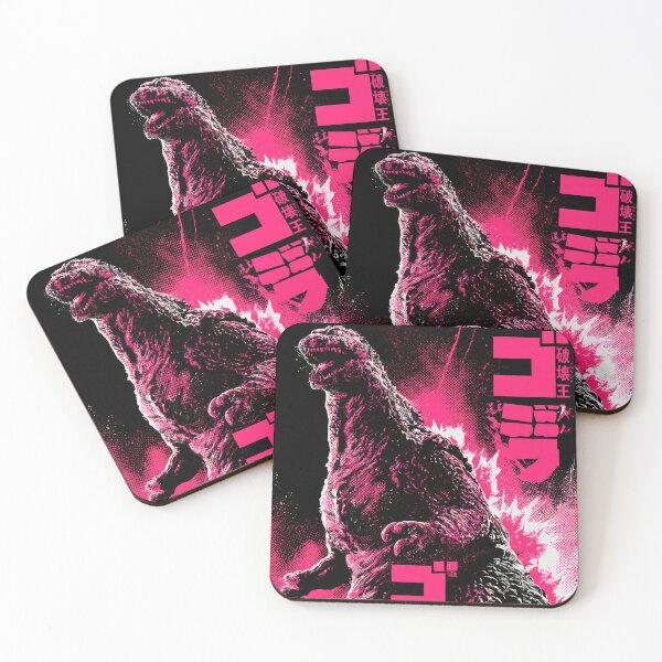Item preview, Retro Kaiju Monster Duotone Pink  designed and sold by AnimeArsenalPrints.