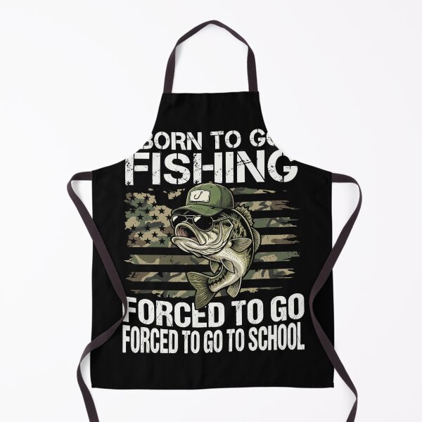 Item preview, Born To Go Fishing Forced To Go Forced To Go To School Funny Angler Student designed and sold by Doodleoub.