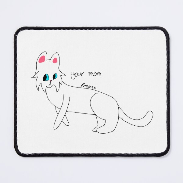 Item preview, Poorly Drawn White Cat - your mom designed and sold by Raquesis.