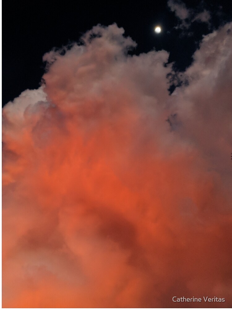 Thumbnail 3 of 3, Poster, moon and clouds designed and sold by catherineverita.