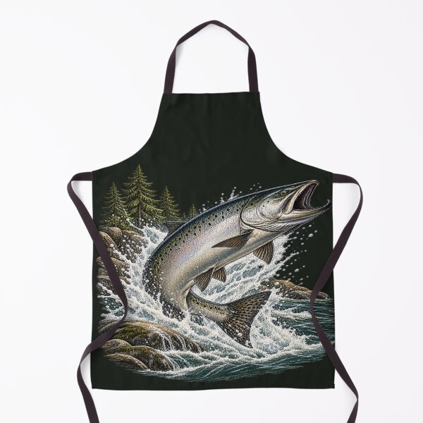 Item preview, Chinook Salmon Vintage Fishing Illustration – King Salmon Outdoor Artwork designed and sold by Northbound Trail.