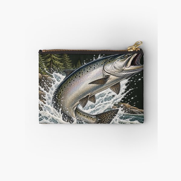 Item preview, Chinook Salmon Vintage Fishing Illustration – King Salmon Outdoor Artwork designed and sold by Northbound Trail.
