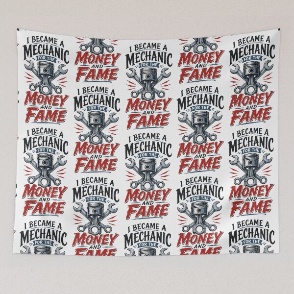 Item preview, I Became a Mechanic for the Money and Fame designed and sold by Automotive Art by Greg.