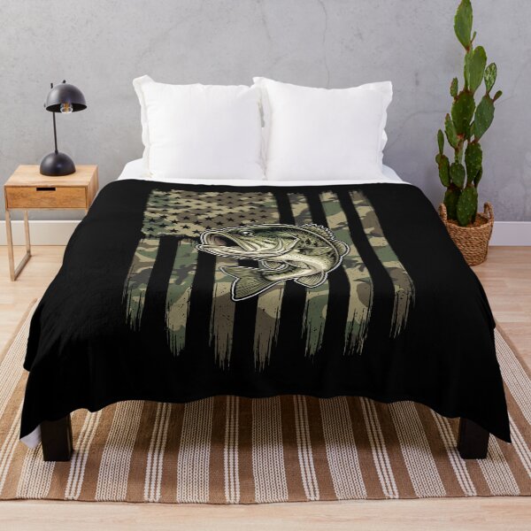Item preview, American Flag Camouflage Bass Fishing Angler designed and sold by Doodleoub.