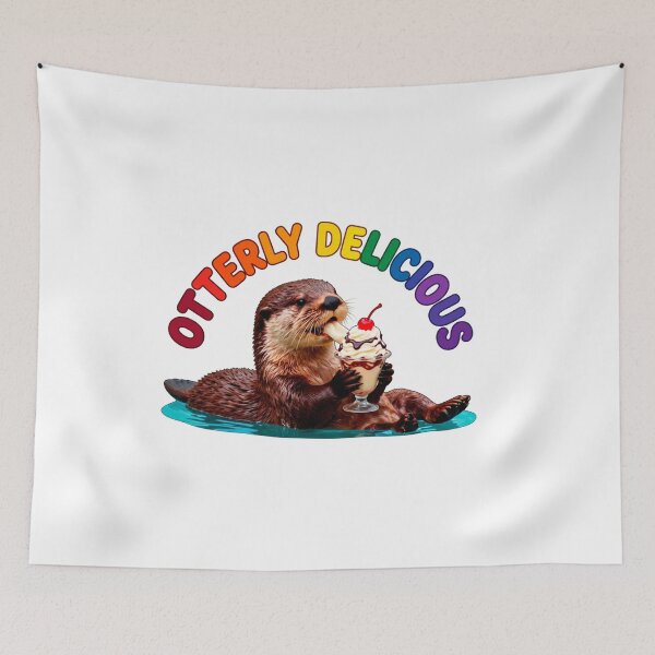 Item preview, Otterly Delicious — Funny Otter Ice Cream Sundae T-Shirt | Cute Animal Pun Tee designed and sold by Canadian Spirit.