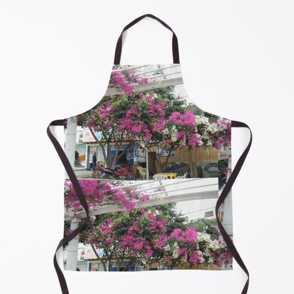 Item preview, Vibrant Pink and White Bougainvillea Flowers under Pergola designed and sold by KaleChub.