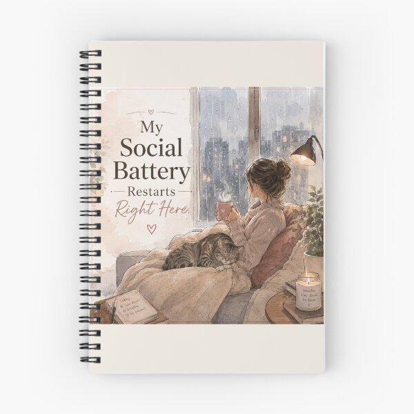 Item preview, My Social Battery Restarts Right Here designed and sold by Safe Haven Pets.