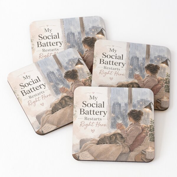 Item preview, My Social Battery Restarts Right Here designed and sold by Safe Haven Pets.