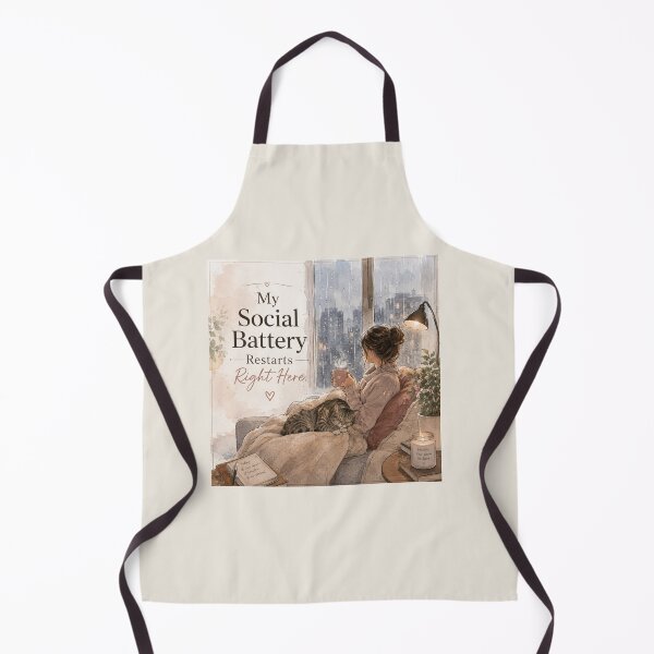 Item preview, My Social Battery Restarts Right Here designed and sold by Safe Haven Pets.