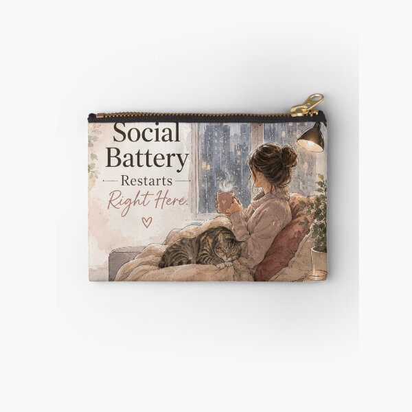 Item preview, My Social Battery Restarts Right Here designed and sold by Safe Haven Pets.
