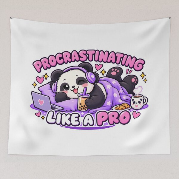 Item preview, Procrastinating Panda with Bubble Tea designed and sold by JPCuteDesign.