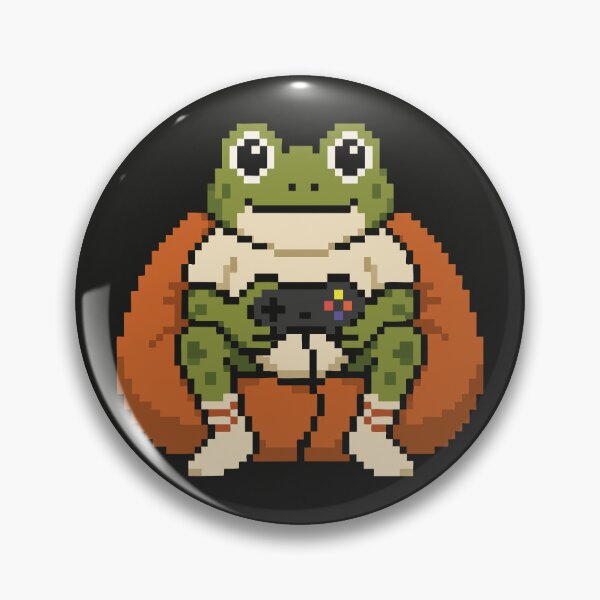 Item preview, Frog Mode Retro Pixel Art Gamer Frog dark designed and sold by CamaleonDesigns.