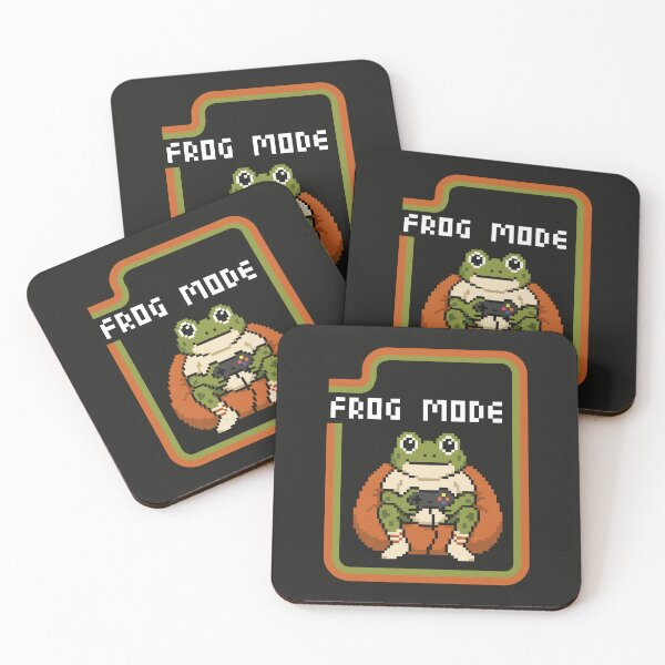 Item preview, Frog Mode Retro Pixel Art Gamer Frog dark designed and sold by CamaleonDesigns.