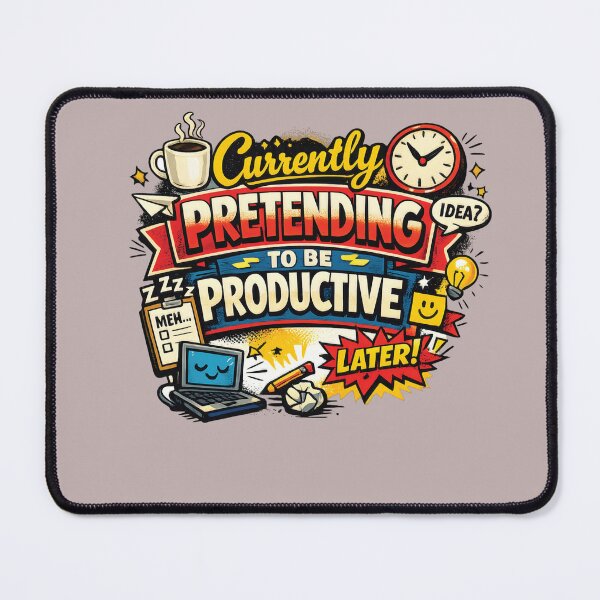 Item preview, Currently Pretending to Be Productive | Funny Work Humor Typography designed and sold by Amsafjol.