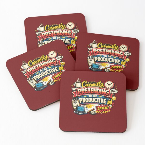 Item preview, Currently Pretending to Be Productive | Funny Work Humor Typography designed and sold by Amsafjol.