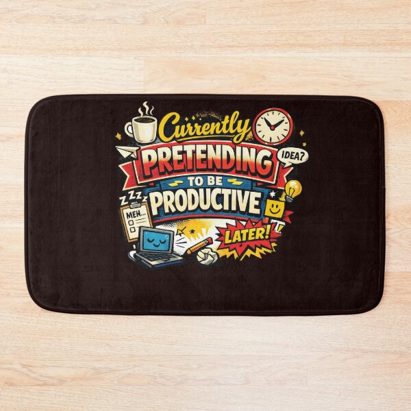 Item preview, Currently Pretending to Be Productive | Funny Work Humor Typography designed and sold by Amsafjol.