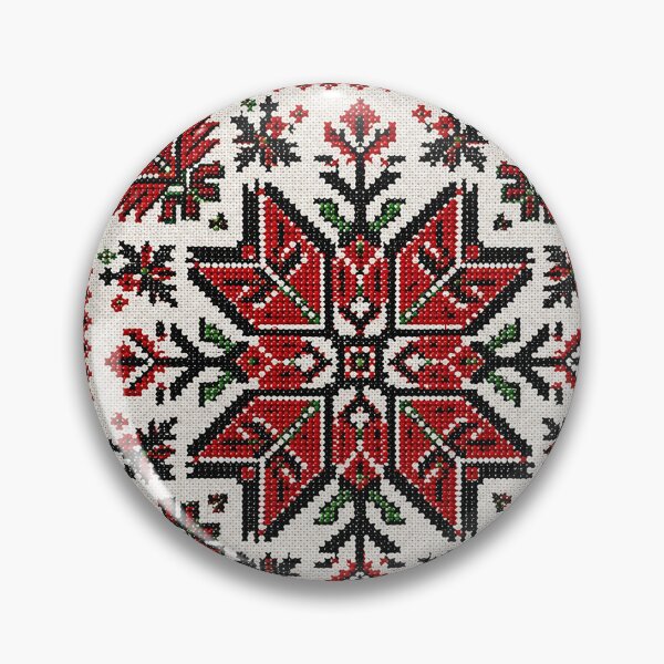 Item preview, Palestinian Tatreez Geometric Embroidery | Traditional Cross Stitch Folk Art designed and sold by BrainCurves.
