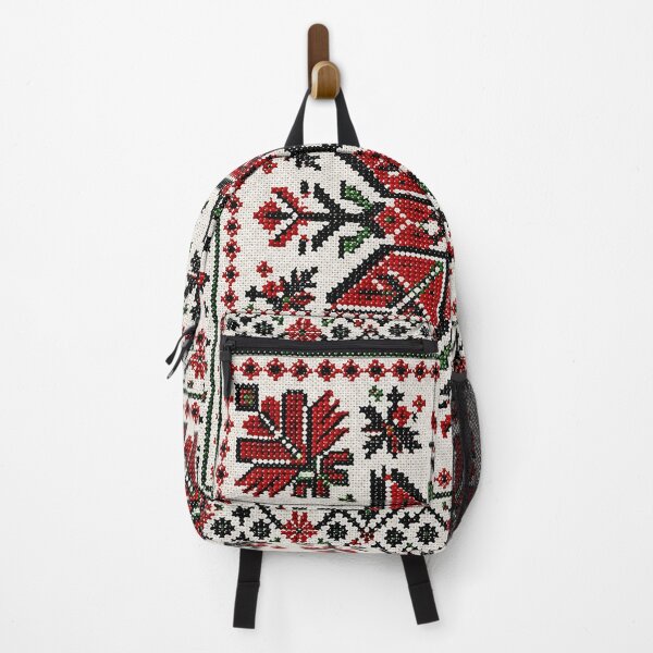 Item preview, Palestinian Tatreez Geometric Embroidery | Traditional Cross Stitch Folk Art designed and sold by BrainCurves.