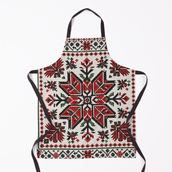 Item preview, Palestinian Tatreez Geometric Embroidery | Traditional Cross Stitch Folk Art designed and sold by BrainCurves.