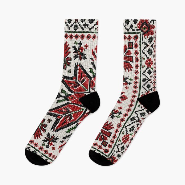 Item preview, Palestinian Tatreez Geometric Embroidery | Traditional Cross Stitch Folk Art designed and sold by BrainCurves.