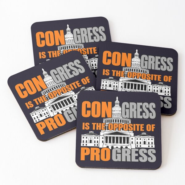 Item preview, CONGRESS IS OPPOSITE OF PROGRESS POLITICAL SATIRE DESIGN designed and sold by PRINTSCHARMINGM.