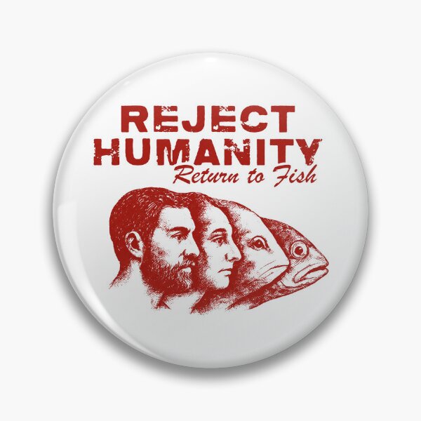 Item preview, Reject Humanity Return to Fish Surreal Fish Human Retro Graphic Tee designed and sold by Cheliasbix.